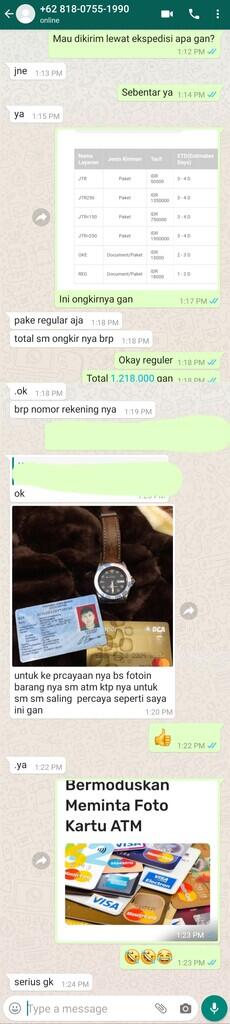 Modus Penipuan Minta Foto ATM, Selfie dan KTP ANGGA PANGERAN