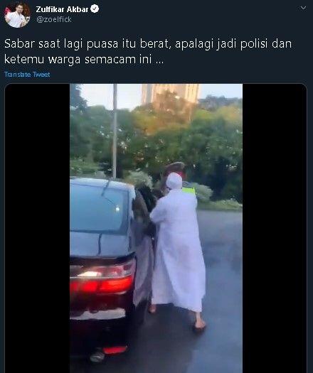 Video Pria Berjubah Murka ke Polisi, Diduga Gegara Langgar PSBB

