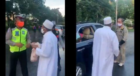 Video Pria Berjubah Murka ke Polisi, Diduga Gegara Langgar PSBB

