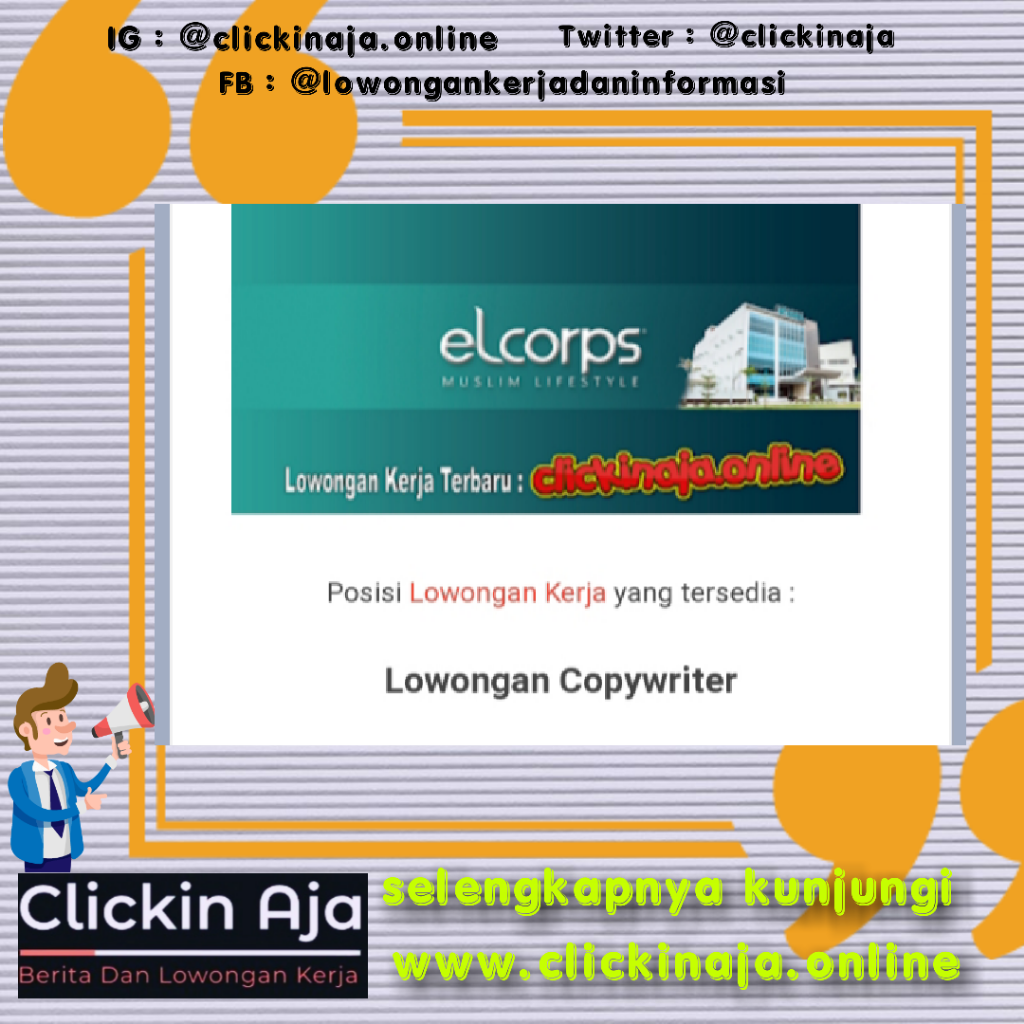 Loker Lowongan Elcorps
