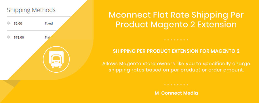 Mconnect Flat Rate Shipping Per Product Extension for Magento 2