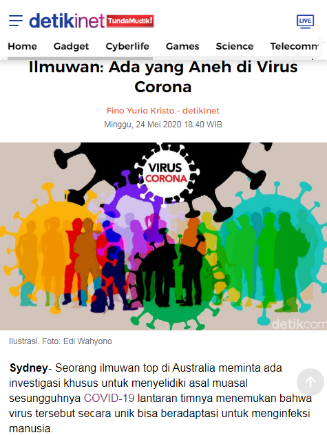 Ilmuwan: Ada yang Aneh di Virus Corona