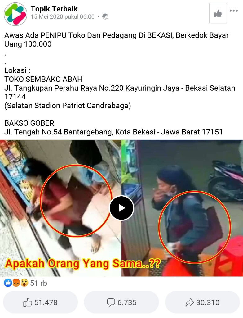 Penipuan Berkedok Uang Kembalian. Berhati-hatilah Untuk Penjaga Warung.