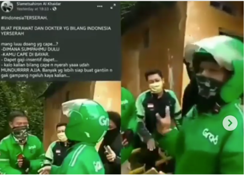 Viral! Driver Ojol Sindir Tenaga Medis: Kalian Capek Itu Dibayar!