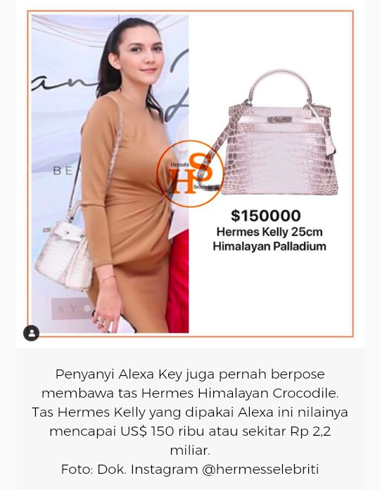 Seperti Nagita Slavina, 6 Artis Indonesia Ini Juga Punya Tas Rp 2 Miliar