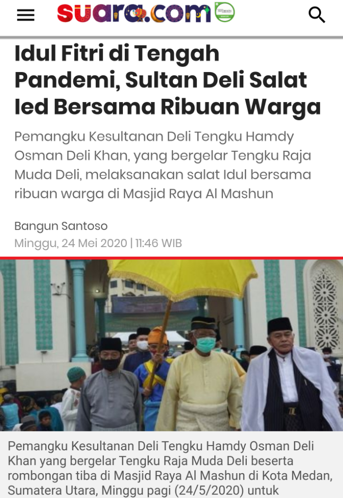 Lagi, Khatib Salat Idulfitri di Soppeng Sulawesi Selatan Positif Covid-19