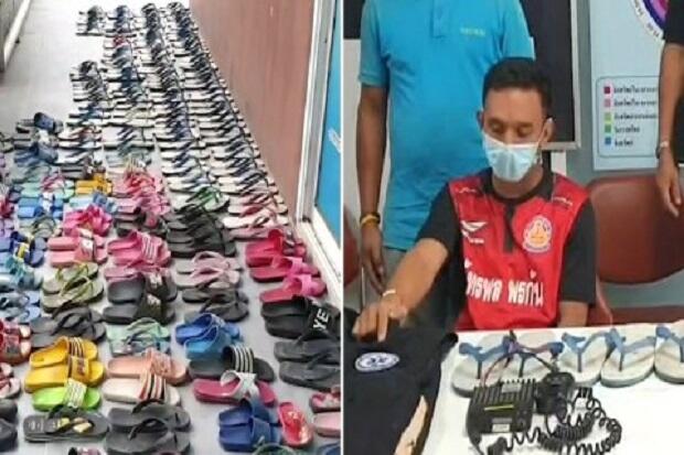 Seorang Pria Kimpoiin, 126 Pasang Sendal Curian
