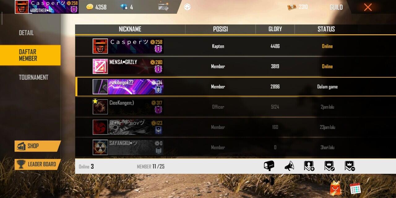 OPEN MEMBER GUILD FREE FIRE 2020