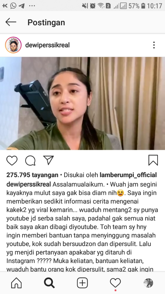 Dipersulit Memberi Bantuan Langsung kepada Kakek yang Viral, Dewi Persik Curhat!