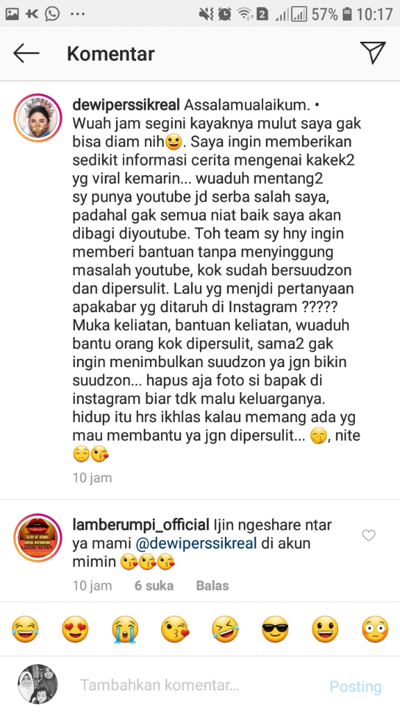 Dipersulit Memberi Bantuan Langsung kepada Kakek yang Viral, Dewi Persik Curhat!