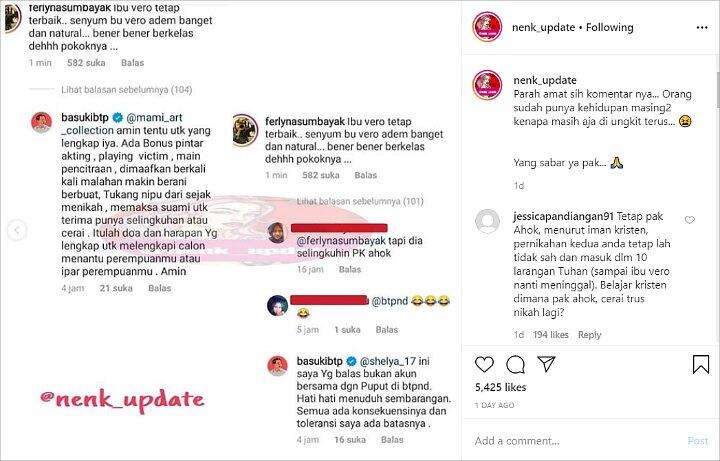 Ahok Bela Puput Akibat Dibandingkan dengan Mantan Istri, Bongkar 'Aib' Veronica Tan