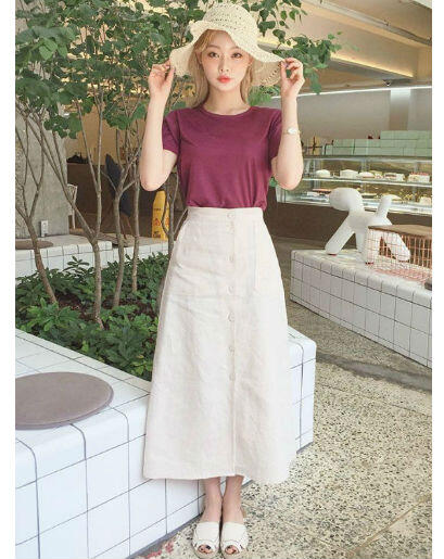 Cobain Yuk, 7 Inspirasi OOTD Menggunakan Maxi Skirt Ala Korean Style