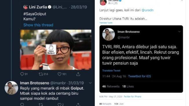 TVRI, Televisi Pemersatu Bangsa Cuitan Lama Iman Brotoseno Tentang Bokep Menggema