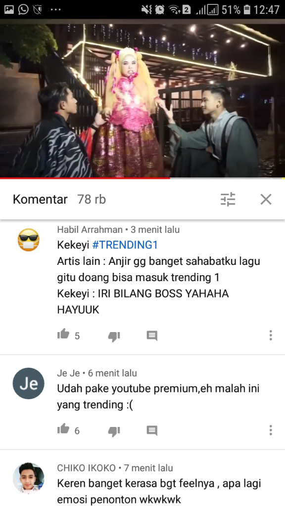 Jadi #1 On Trending di Youtube, Komentar Kocak Netizen Bikin Ngakak!