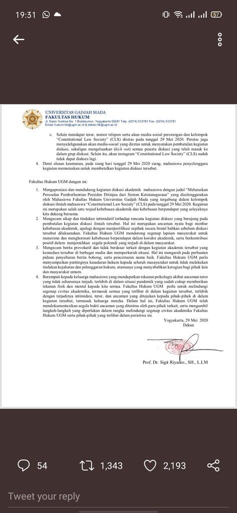Loh Katanya Freedom Of Speech?? Kok Diskusi Mahasiswa Malah Dapat Ancaman Pembunuhan