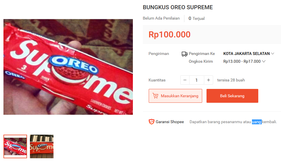 Bajet Pas-pasan Jiwa Sosialita, oreo supreme versi HDC hingga KW