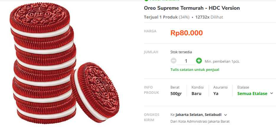 Bajet Pas-pasan Jiwa Sosialita, oreo supreme versi HDC hingga KW