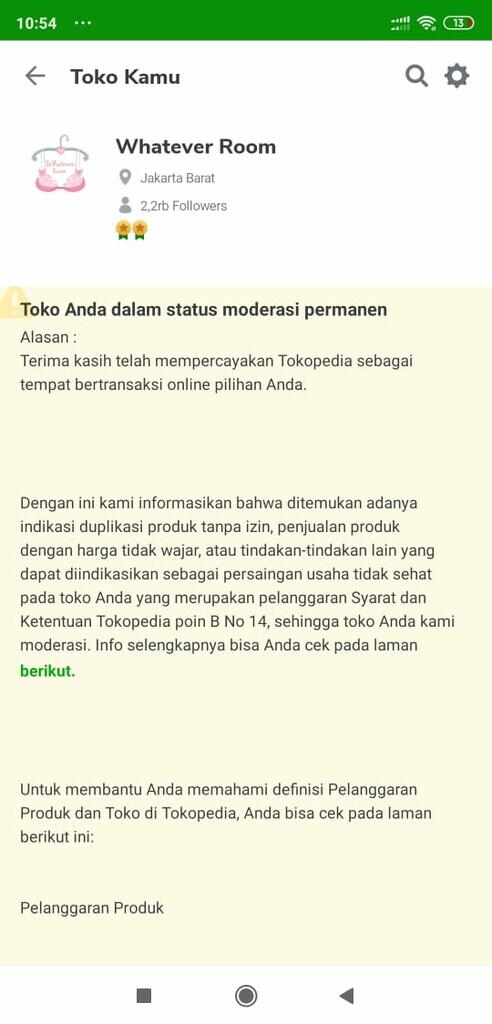 Tokopedia Mem-blokir Toko Sesuka Hati Tanpa Bukti !