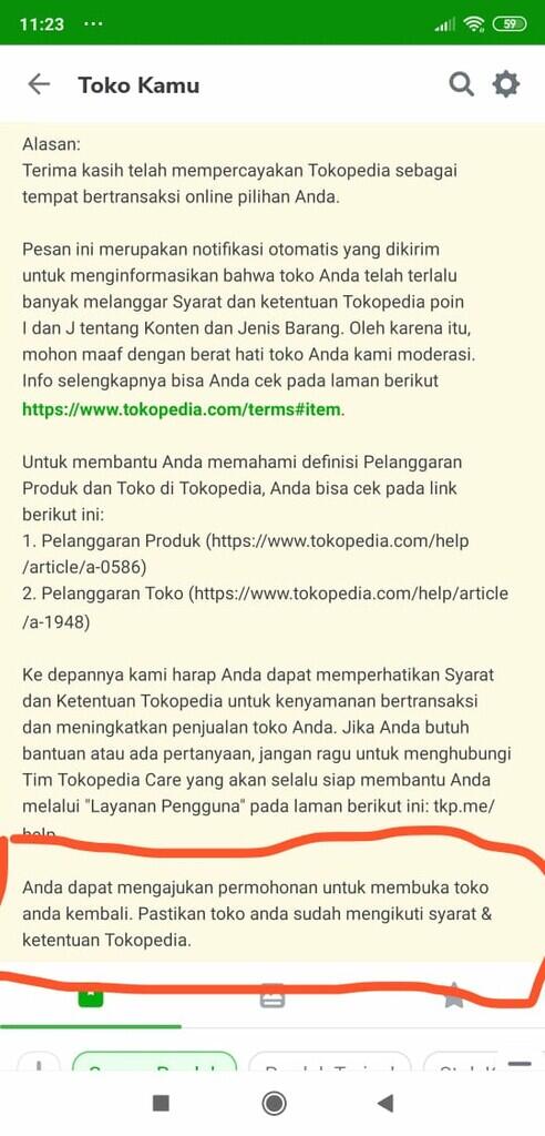 Tokopedia Mem-blokir Toko Sesuka Hati Tanpa Bukti !