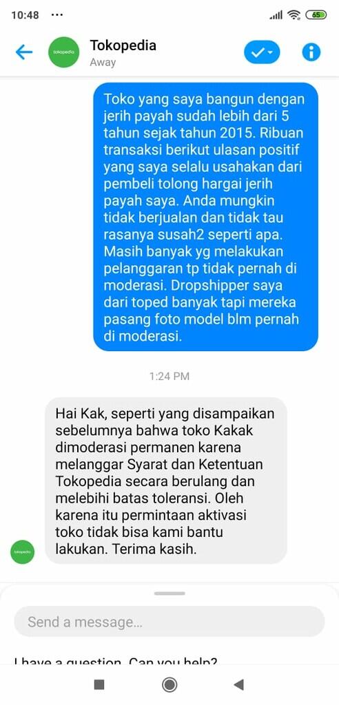 Tokopedia Mem-blokir Toko Sesuka Hati Tanpa Bukti !