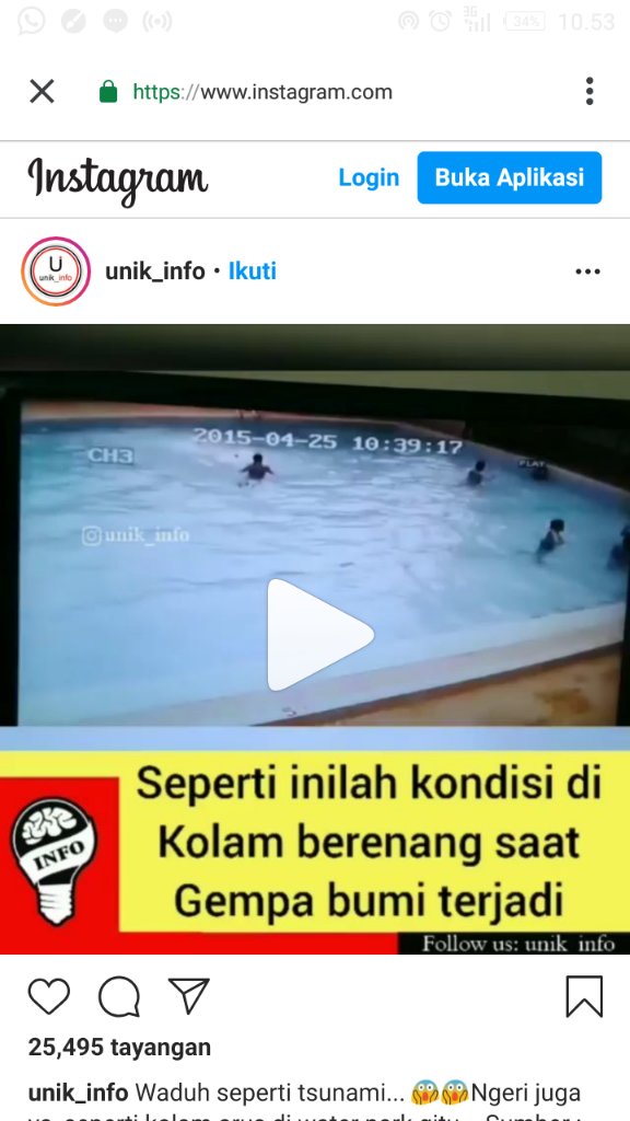Bagaimana Kondisi Kolam Renang Saat Gempa Bumi Terjadi?