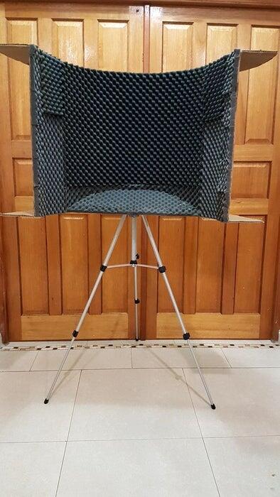 DIY Pelindung Perekemanan Mikrofon Untuk Studio Menggunakan Tripot.
