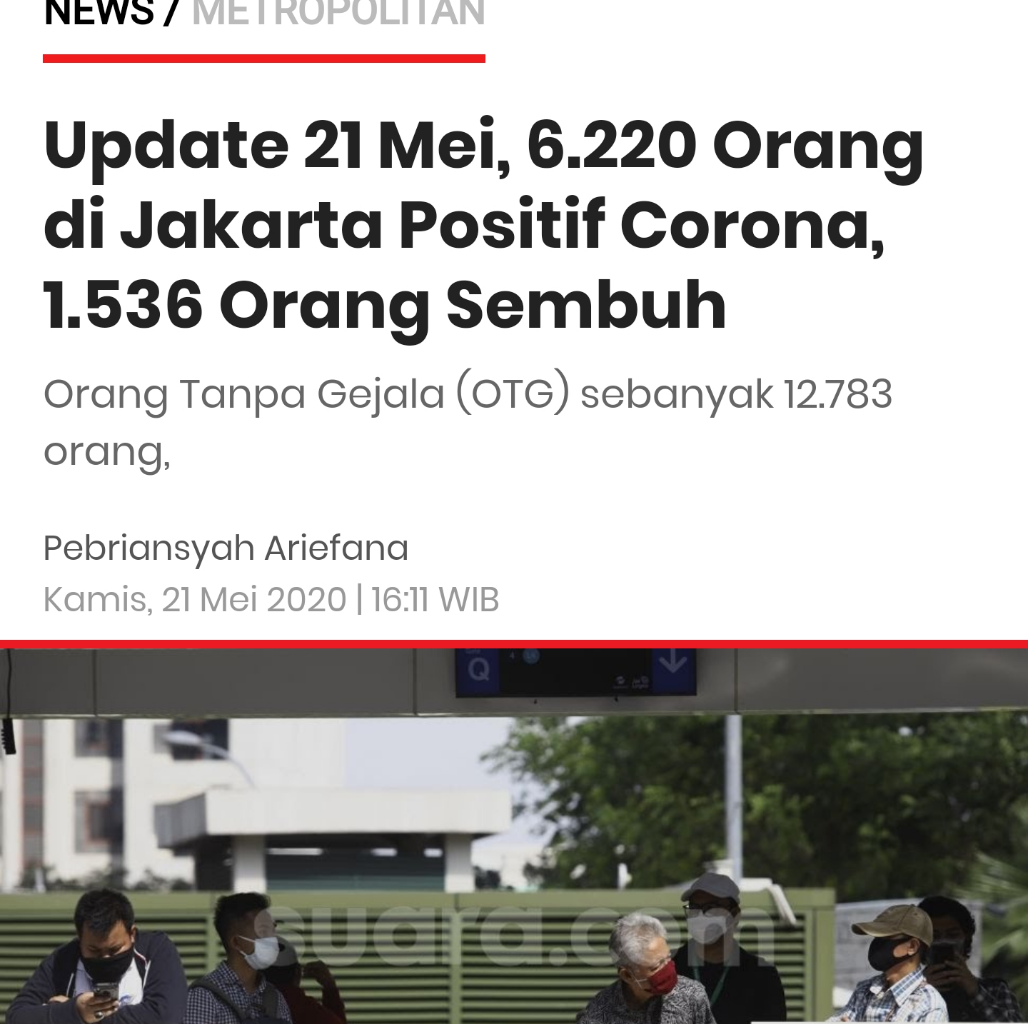 Waspada, Peningkatan 18.467 Orang Tanpa Gejala di DKI Jakarta