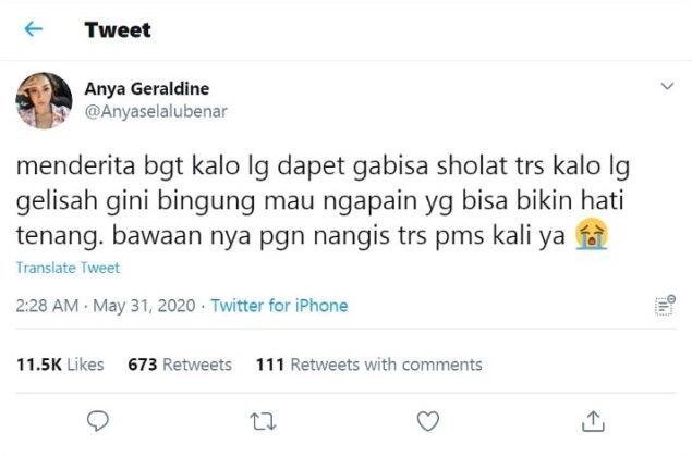 Dibilang Gak Pernah Salat, Anya Geraldine Sewot ke Netizen: Berasa Kenal Gue?