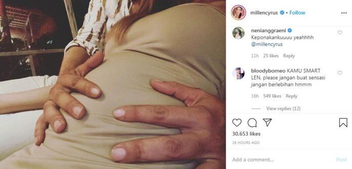 Heboh Millen Cyrus Ngaku Hamil 2 Bulan, Netizen: Semakin Halu!