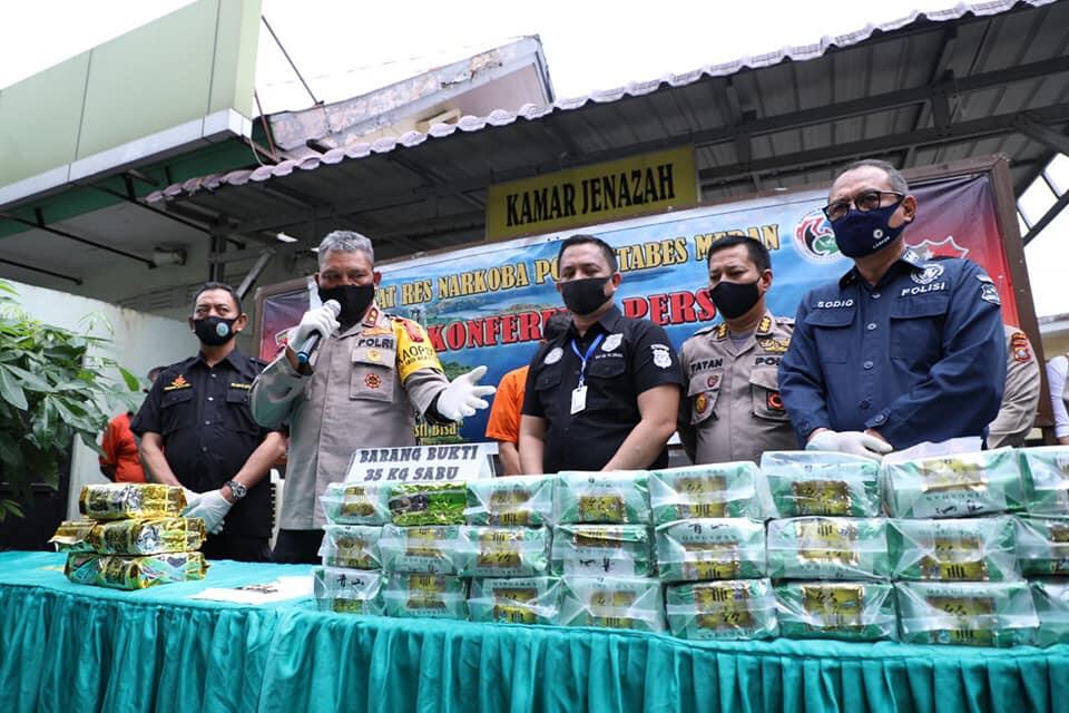 Kapoldasu : 35 Kilo , Sabu 1 Tersangka Ditembak Tewas !