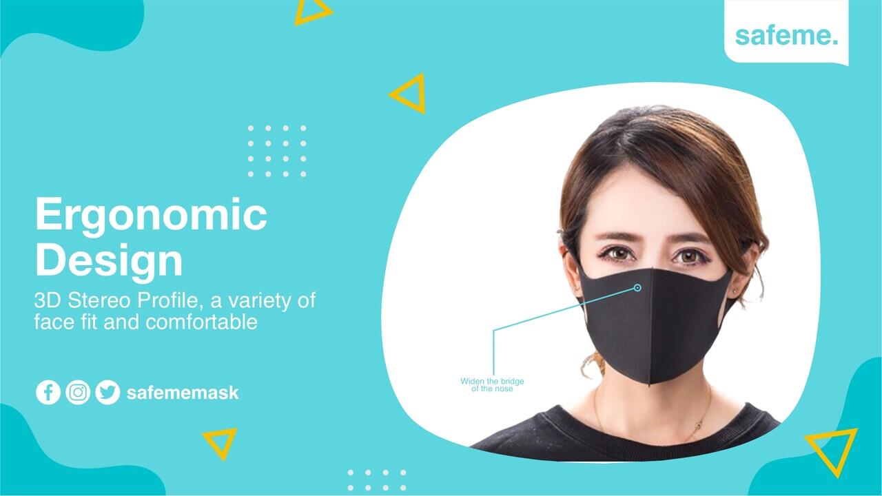 Masker Kain Scuba Hitam Asli Original Model Korea Pitta Mask Jakarta