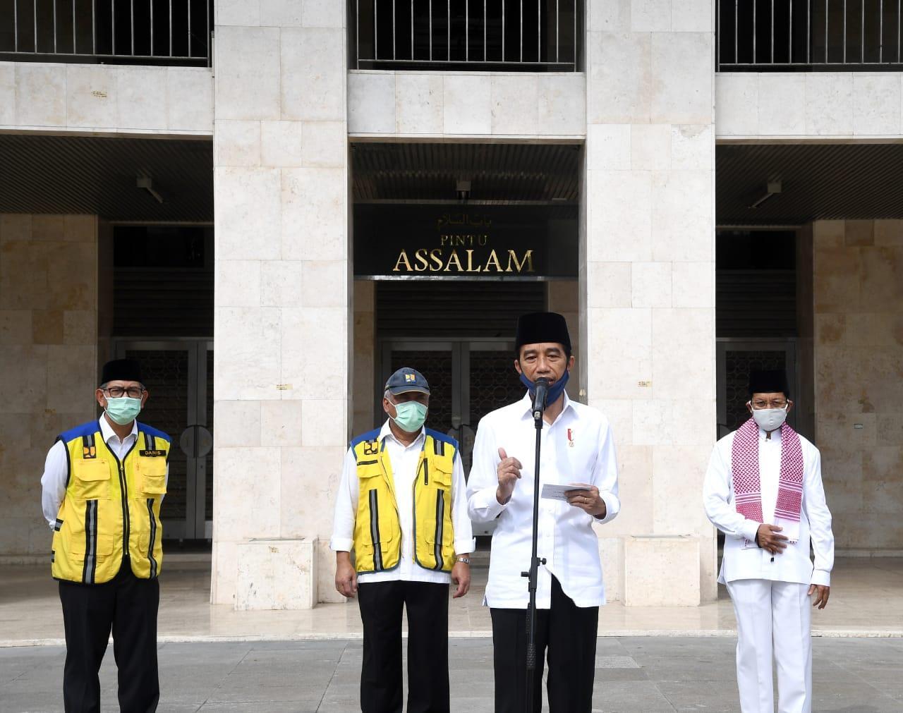Dalam Rangka New Normal di Sarana Ibadah, Presiden Menyambangi Masjid Istiqal
