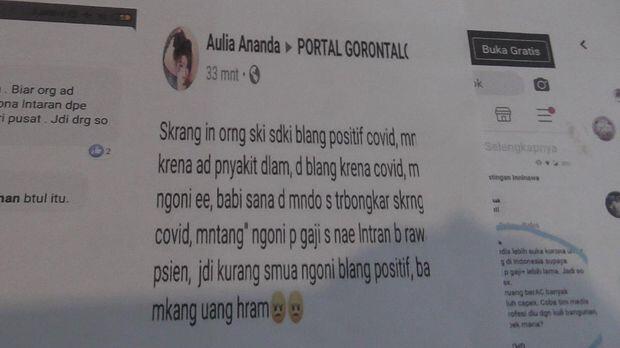 Difitnah Netizen, Nakes yang Rawat Pasien Corona Laporkan 5 Akun FB ke Polisi