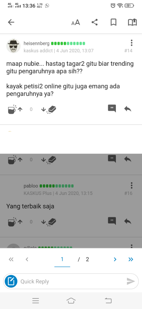 Error fitur replies