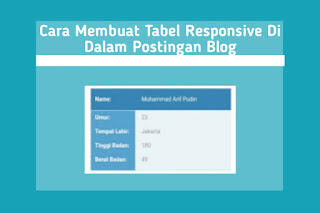 Cara Membuat Tabel Responsive Di Blog | KASKUS