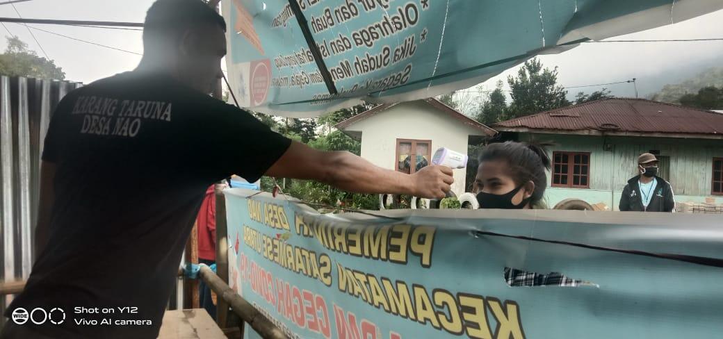 Tim Posko Covid-19 Desa Nao Tetap Perketat Pintu Masuk Desa