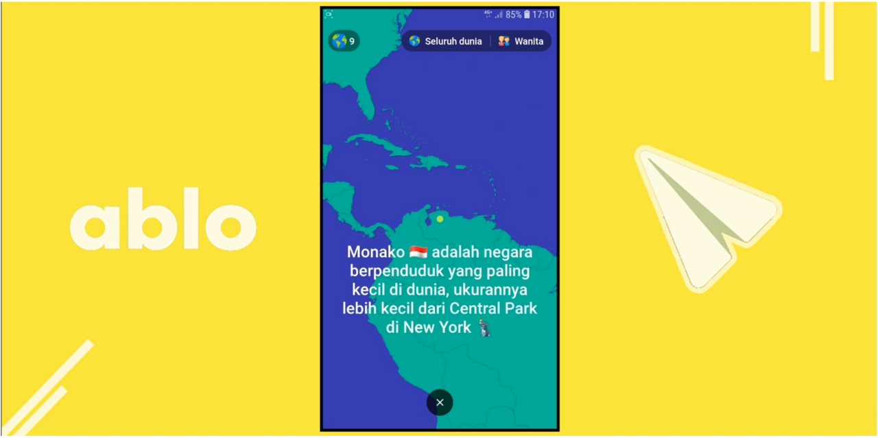 Mau keliling dunia Gratis?? Bisa gan, pake aplikasi Ablo