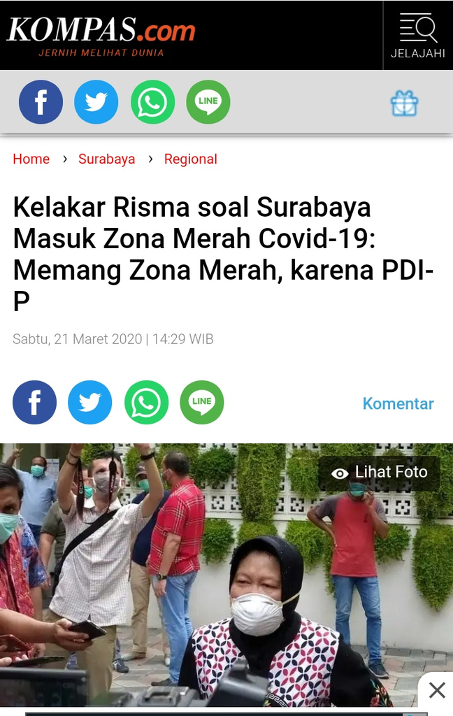 Risma Akan Usul ke Khofifah Agar PSBB Surabaya Tak Diperpanjang