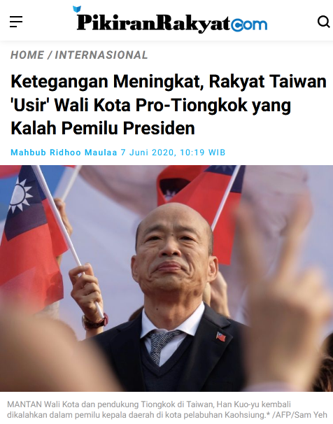 Ketegangan Meningkat, Rakyat Taiwan 'Usir' Wali Kota Pro-Tiongkok