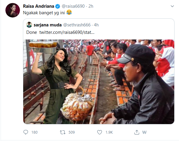 #Raisa Throwback, Editan Foto Raisa di GBK Ini Bikin Ngakak Parah