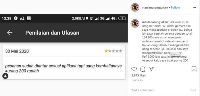 Kisah Sedih Driver Ojol Kena Suspend Berhari-hari Gara-gara Kembalian Kurang Rp200