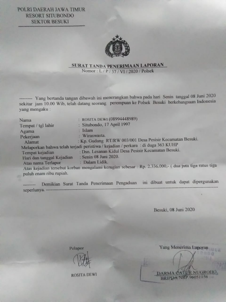 Lagi Lagi Pesisir Besuki Heboh Dengan Adanya Tindak Pidana Kriminal