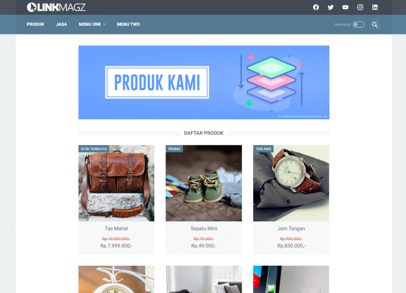 Linkmagz, Template Blogger Rasa Wordpress dari Mas Sugeng