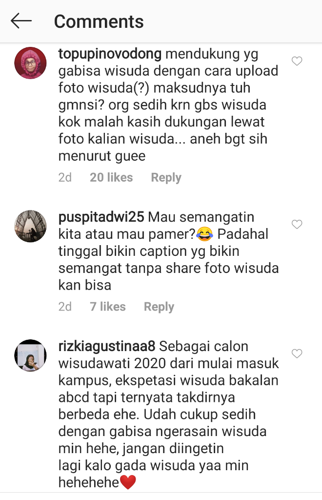 WisudaLDR2020 Dianggap Bukan Membuat Semangat Malah Membuat Semakin Down. Setuju?