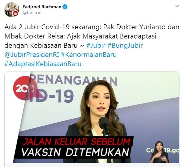 Dokter Reisa Jadi Jubir Baru Gugus Tugas Covid-19, Netizen Heboh!