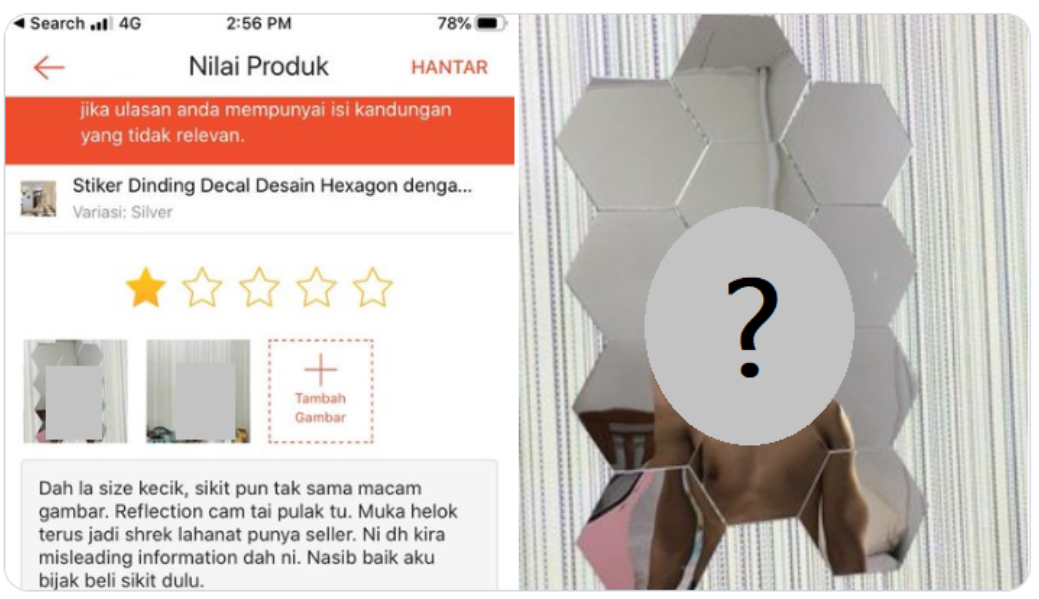 Ngakak! Pemuda Ini Jadi Aneh saat Ngaca di Cermin yang Beli di Olshop