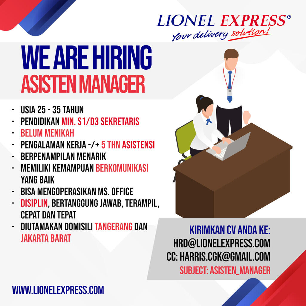 Lowongan Kerja Asisten Manager | KASKUS