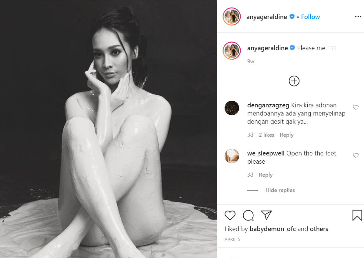 Anya Geraldine Pasang Foto Seksi Berlumur Cat (lagi), Netizen Komennya Bikin Ngakak