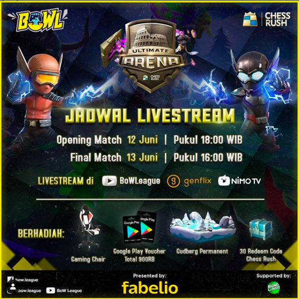 Turnamen Komunitas Terbesar Chess Rush dari BoWL