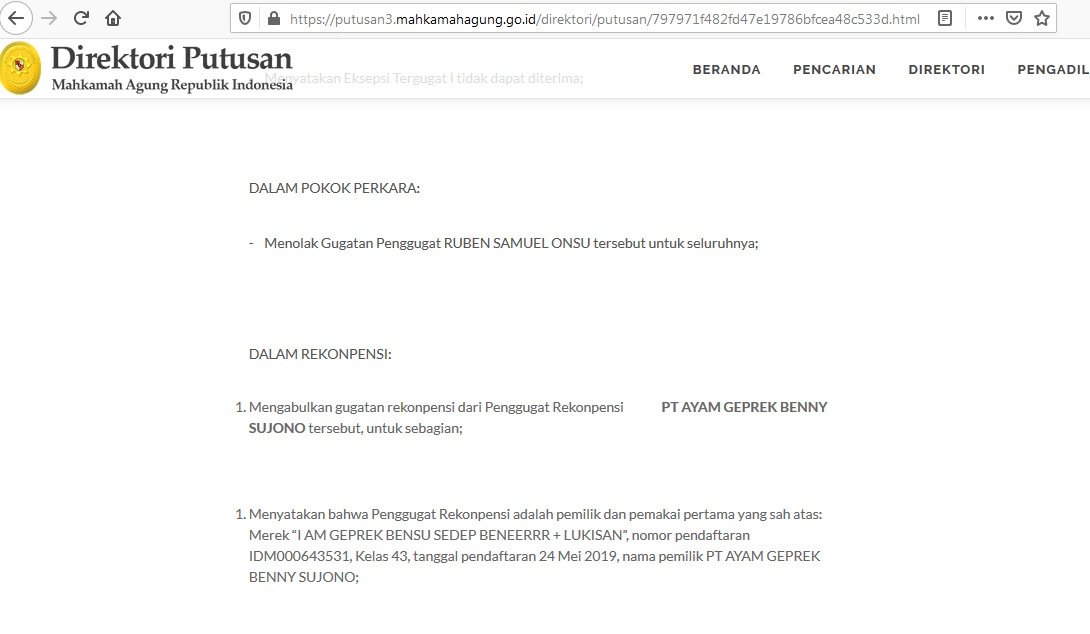 Adu Ayam Sampe ke Pengadilan - I Am Geprek Bensu Vs Geprek Bensu